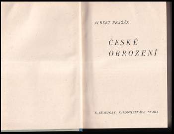 Albert Pražák: České obrození
