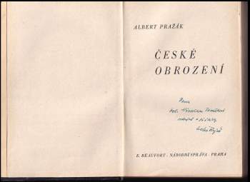 Albert Pražák: České obrození