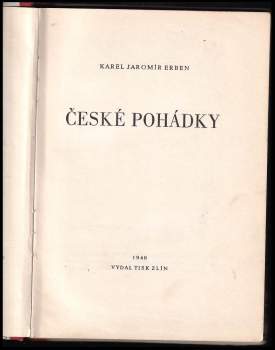 Karel Jaromír Erben: České pohádky