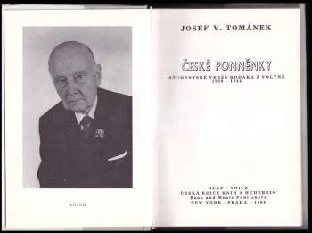 Josef Václav Tománek: České pomněnky