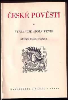Adolf Wenig: České pověsti