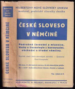Karel Kumprecht: České sloveso v němčině
