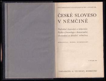Karel Kumprecht: České sloveso v němčině