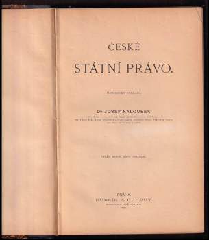 Josef Kalousek: České státní právo