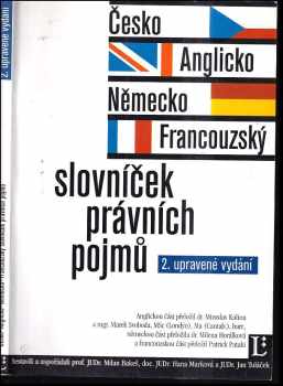 Česko-anglicko-německo-francouzský slovníček právních pojmů (2000, Linde) - ID: 569101
