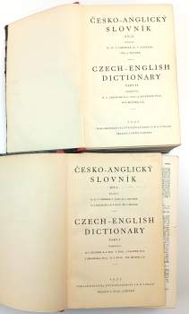 Václav Alois Jung: Česko - anglický slovník, 1. - 2. díl