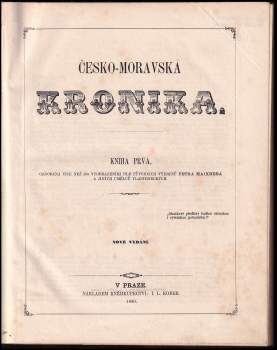 Karel Vladislav Zap: Česko-moravská kronika