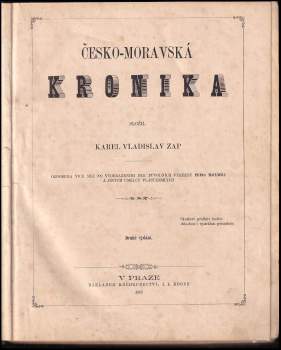 Karel Vladislav Zap: Česko-moravská kronika