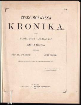 Josef Svátek: Česko-moravská kronika