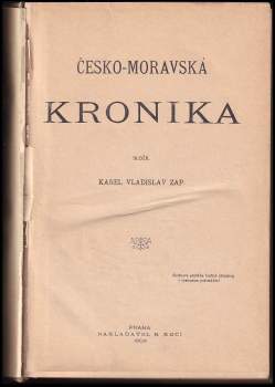 Karel Vladislav Zap: Česko-moravská kronika