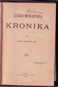 Karel Vladislav Zap: Česko-moravská kronika