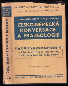 Česko-německá konversace a frazeologie, srovnaná v abecedním pořádku podle vedoucího českého slova ve větě