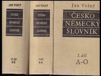 Jan Volný: Česko-německý slovník