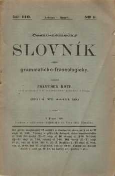 František Štěpán Kott: Česko-německý slovník zvláště grammaticko-fraseologický