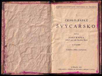 Josef Kafka: Česko-saské Švýcarsko