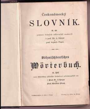 Jan Herzer: Českoněmecký slovník II. díl - P-žživy