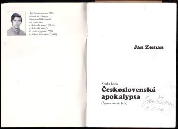 Jan Zeman: Československá apokalypsa