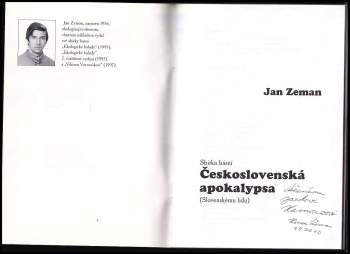 Jan Zeman: Československá apokalypsa