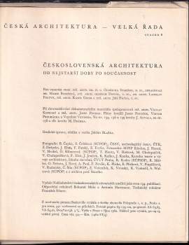 Jiří Hrůza: Československá architektura od nejstarší doby po současnost