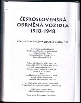 Vladimír Francev: Československá obrněná vozidla 1918-1948