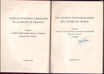 Československá oddělení na lyceích ve Francii