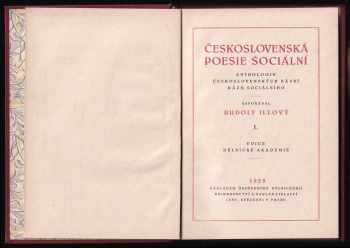 Rudolf Illový: Československá poesie sociální