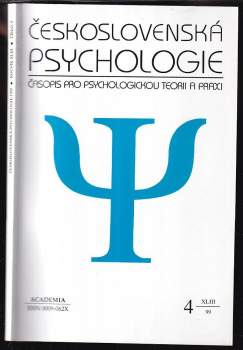 Československá psychologie, 4/99