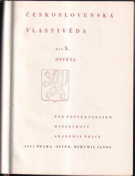 Otakar Kádner: Československá vlastivěda - Osvěta