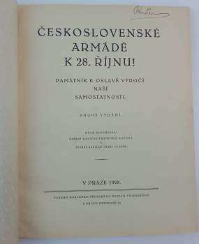 Československé armádě k 28. říjnu!