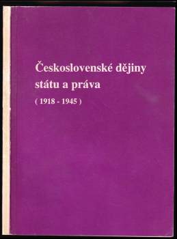 Československé dějiny státu a práva