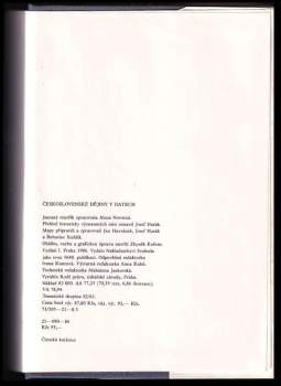 Robert Kvaček: Československé dějiny v datech