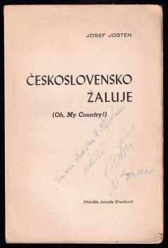 Josef Josten: Československo žaluje