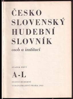 Československý hudební slovník osob a institucí
