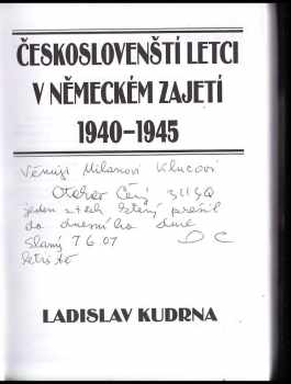 Ladislav Kudrna: Českoslovenští letci v německém zajetí 1940-1945