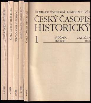 Český časopis historický 89/1991 - čísla 1, 2, 3, 4 a 5/6 - KOMPLETNÍ ROČNÍK
