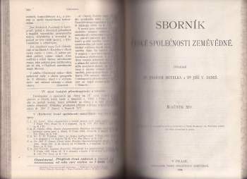 Josef Pekař: Český časopis historický - ročník XIII. + ročník XIV.