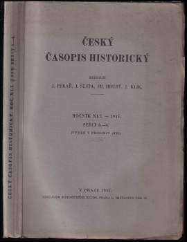 Český časopis historický - ročník XLI. - sešit 3. - 4.