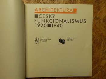 Český funkcionalismus 1920-1940