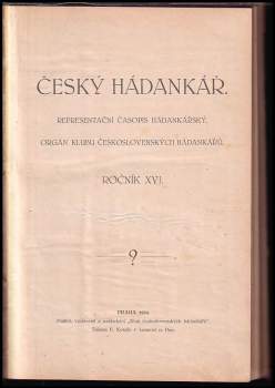 Český hádankář Ročník XVI