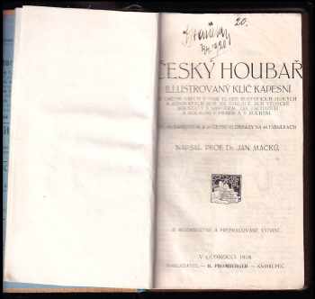 Jan Macků: Český houbař