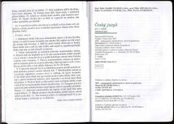 Marie Čechová: Český jazyk pro 1. ročník středních škol