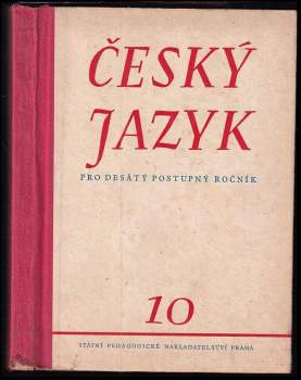 Český jazyk pro desátý postupný ročník