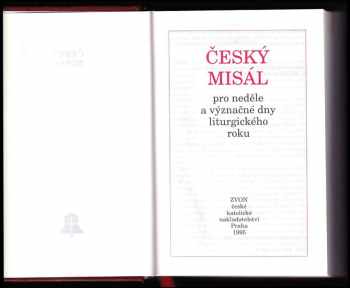 Český misál pro neděle a význačné dny liturgického roku