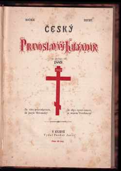 Český pravoslavný kalendář na obyčejný rok 1889