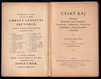 Jan Kamenický: Český ráj
