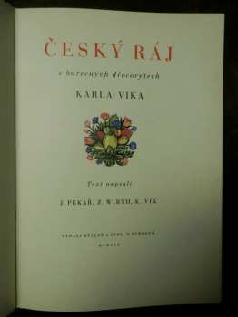 Zdeněk Wirth: Český ráj v barevných dřevorytech Karla Vika
