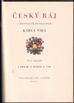 Zdeněk Wirth: Český ráj v barevných dřevorytech Karla Vika