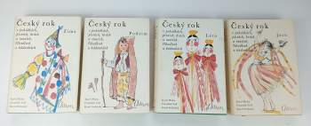 Karel Plicka: Český rok v pohádkách, písních, hrách a tancích, říkadlech a hádankách. 1 - 4 - KOMPLET - Jaro + Léto + Podzim + Zima