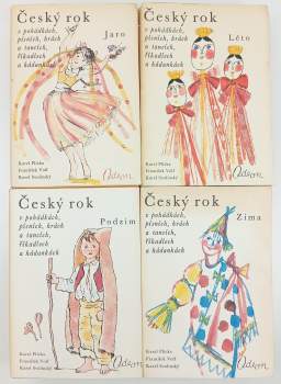 Karel Plicka: Český rok v pohádkách, písních, hrách a tancích, říkadlech a hádankách. 1 - 4 - KOMPLET - Jaro + Léto + Podzim + Zima