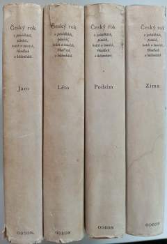 Karel Plicka: Český rok v pohádkách, písních, hrách a tancích, říkadlech a hádankách. 1 - 4 - KOMPLET - Jaro + Léto + Podzim + Zima